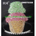 candy colored rhinestone crown